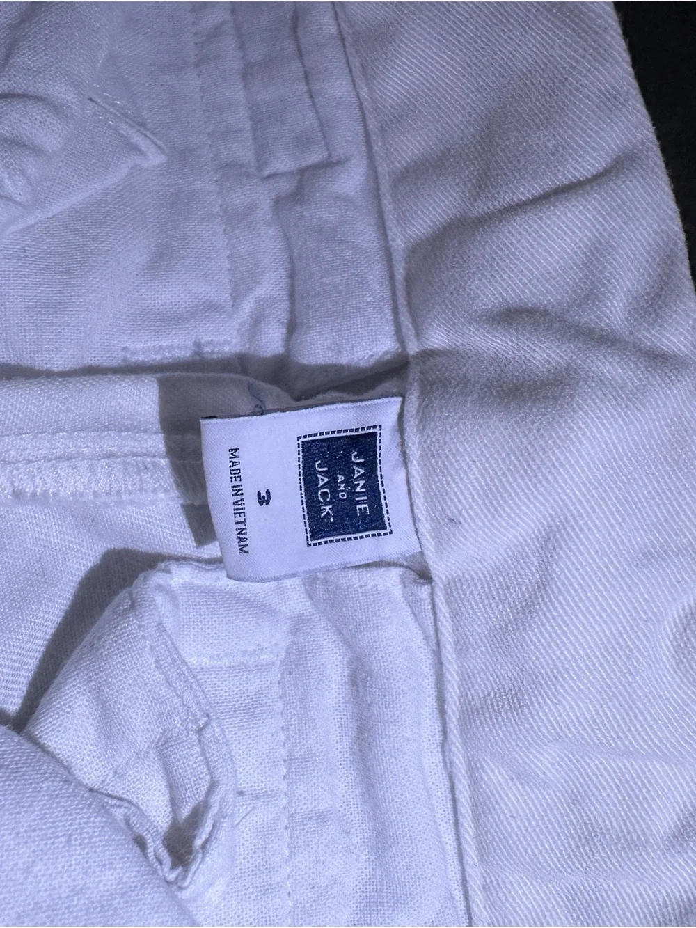 Janie and Jack White Shorts with Navy Anchor Detail